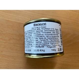 Bierwurst 190g Dose
