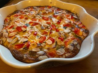 Lauch Quiche mit gemahlenen Mandeln